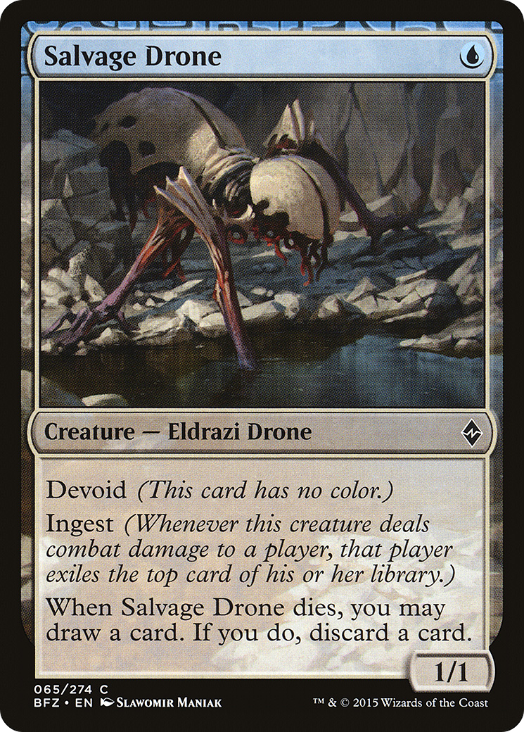 Salvage Drone (BFZ-065) - Battle for Zendikar: (devoid) - Premium MTG Single from Wizards of the Coast - Just $0.08! Shop now at Game Crave Tournament Store