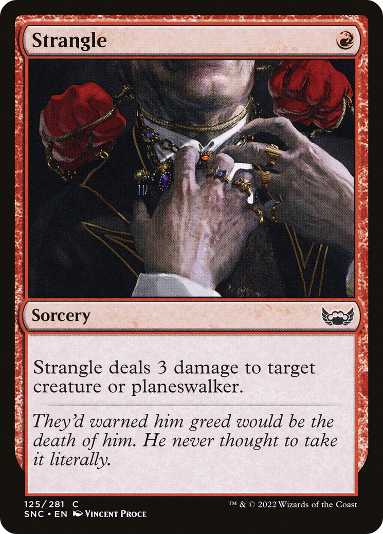 Strangle (SNC-125) - Streets of New Capenna - Premium MTG Single from Wizards of the Coast - Just $0.08! Shop now at Game Crave Tournament Store