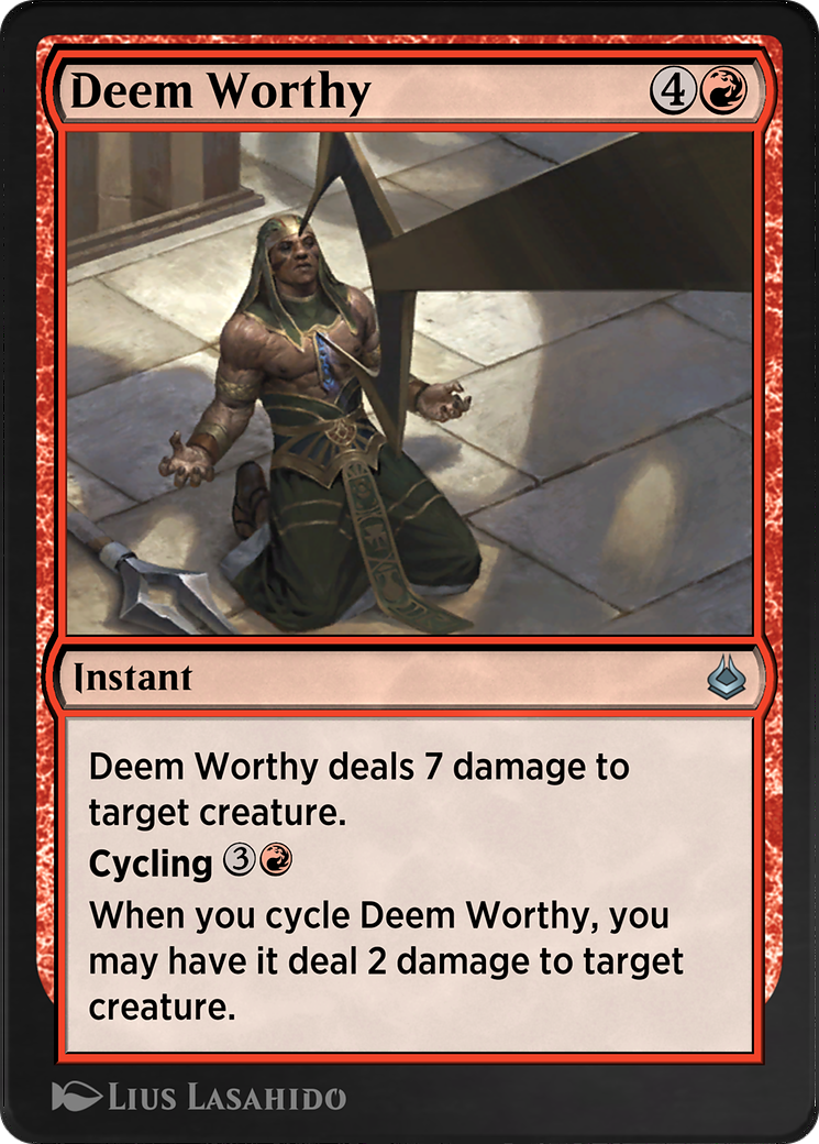 Deem Worthy (AKR-150) - Amonkhet Remastered - Premium MTG Single from Wizards of the Coast - Just $0! Shop now at Game Crave Tournament Store