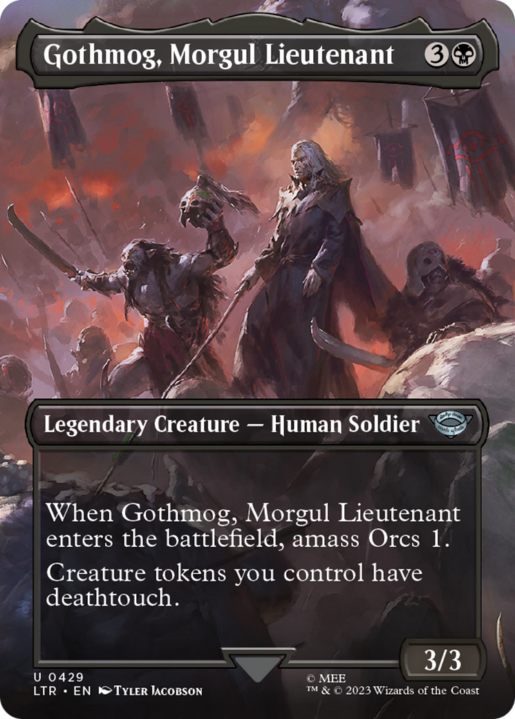 Gothmog, Morgul Lieutenant (LTR-429) - The Lord of the Rings: Tales of Middle-earth (Borderless) - Premium MTG Single from Wizards of the Coast - Just $0.08! Shop now at Game Crave Tournament Store