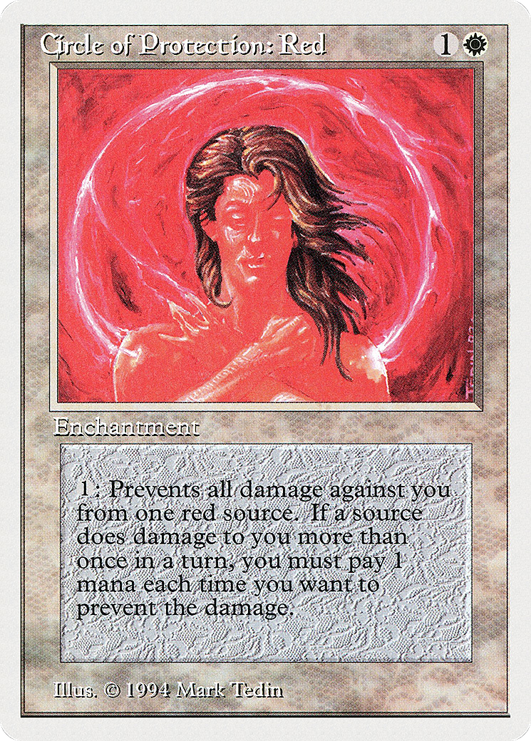 Circle of Protection: Red (SUM-012) - Summer Magic / Edgar - Premium MTG Single from Wizards of the Coast - Just $0.08! Shop now at Game Crave Tournament Store