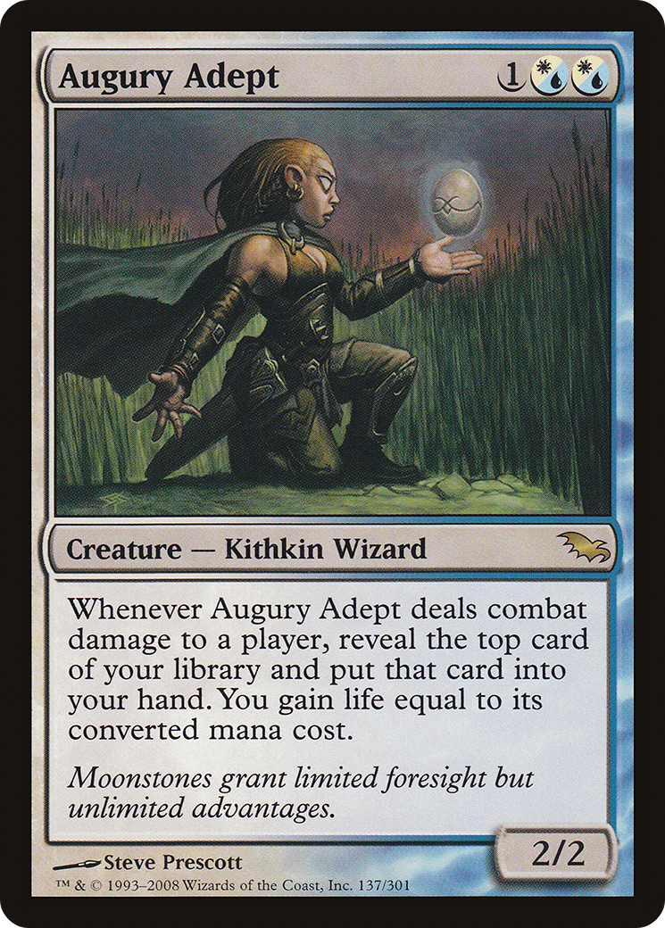 Augury Adept (SHM-137) - Shadowmoor - Premium MTG Single from Wizards of the Coast - Just $0.13! Shop now at Game Crave Tournament Store