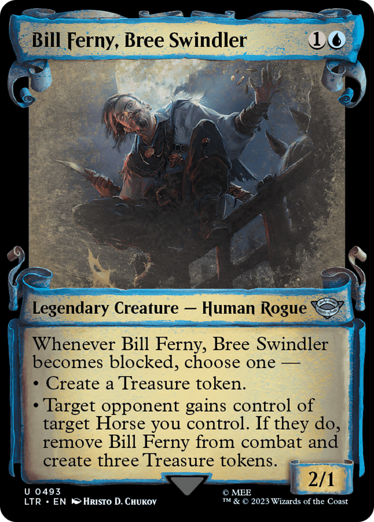 Bill Ferny, Bree Swindler (LTR-493) - The Lord of the Rings: Tales of Middle-earth: (Showcase) - Premium MTG Single from Wizards of the Coast - Just $0.25! Shop now at Game Crave Tournament Store