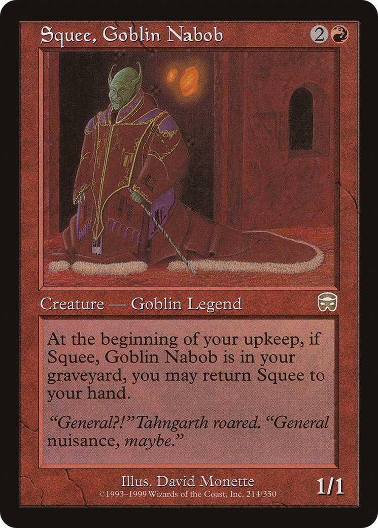 Squee, Goblin Nabob (MMQ-214) - Mercadian Masques - Premium MTG Single from Wizards of the Coast - Just $13.50! Shop now at Game Crave Tournament Store