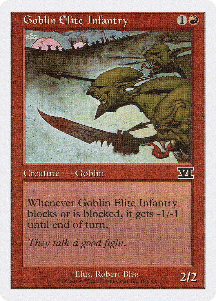 Goblin Elite Infantry (6ED-183) - Classic Sixth Edition - Premium MTG Single from Wizards of the Coast - Just $0.08! Shop now at Game Crave Tournament Store