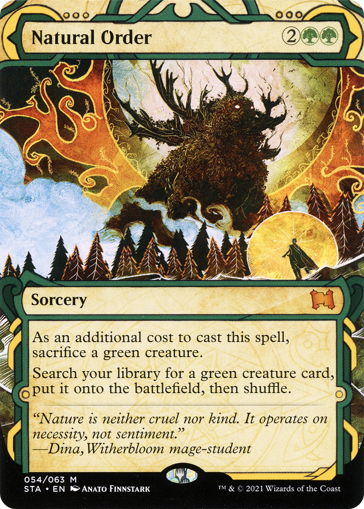 Natural Order (STA-054) - Strixhaven Mystical Archive: (Showcase) (Borderless) Foil - Premium MTG Single from Wizards of the Coast - Just $3.93! Shop now at Game Crave Tournament Store