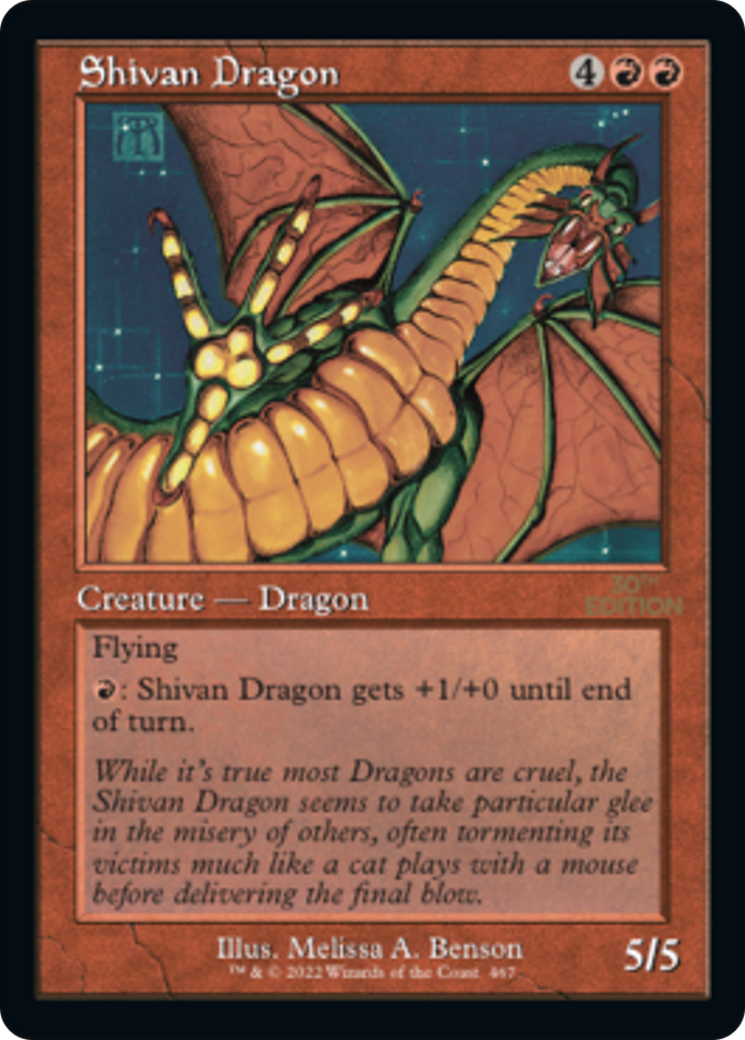 Shivan Dragon (30A-467) - 30th Anniversary Edition - Premium MTG Single from Wizards of the Coast - Just $338.40! Shop now at Game Crave Tournament Store