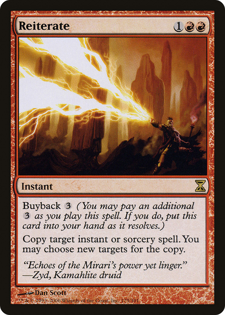 Reiterate (TSP-175) - Time Spiral - Premium MTG Single from Wizards of the Coast - Just $1.11! Shop now at Game Crave Tournament Store