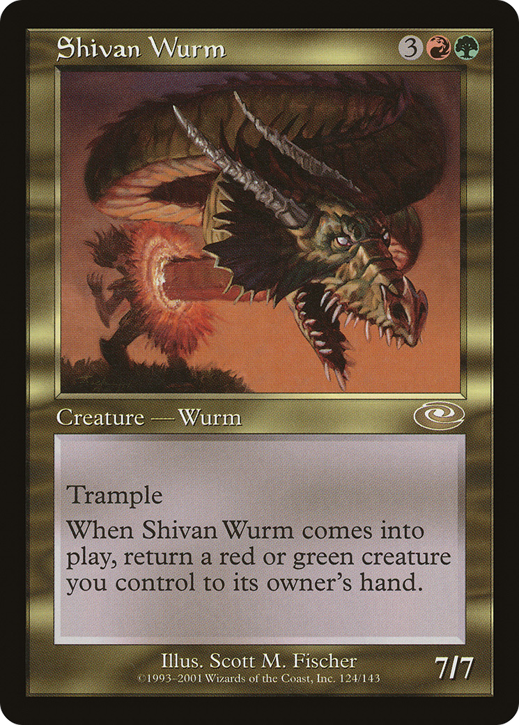 Shivan Wurm (PLS-124) - Planeshift - Premium MTG Single from Wizards of the Coast - Just $0.44! Shop now at Game Crave Tournament Store