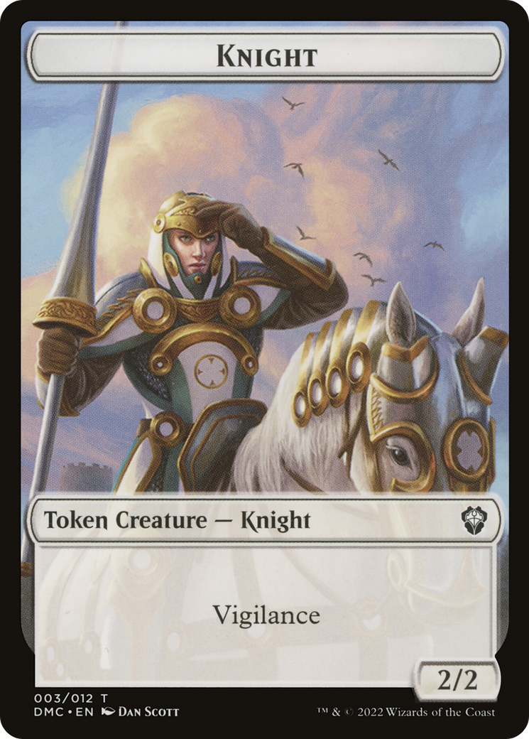 Knight (TDMC-003) - Dominaria United Commander Tokens - Premium MTG Single from Wizards of the Coast - Just $0.08! Shop now at Game Crave Tournament Store