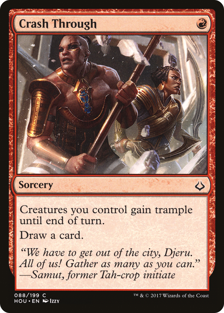 Crash Through (HOU-088) - Hour of Devastation - Premium MTG Single from Wizards of the Coast - Just $0.08! Shop now at Game Crave Tournament Store