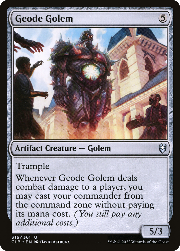 Geode Golem (CLB-316) - Commander Legends: Battle for Baldur's Gate - Premium MTG Single from Wizards of the Coast - Just $0.08! Shop now at Game Crave Tournament Store