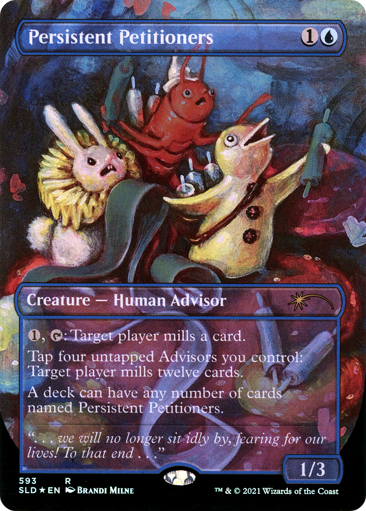 Persistent Petitioners (SLD-593) - Secret Lair Drop (Borderless) Foil - Premium MTG Single from Wizards of the Coast - Just $30.32! Shop now at Game Crave Tournament Store