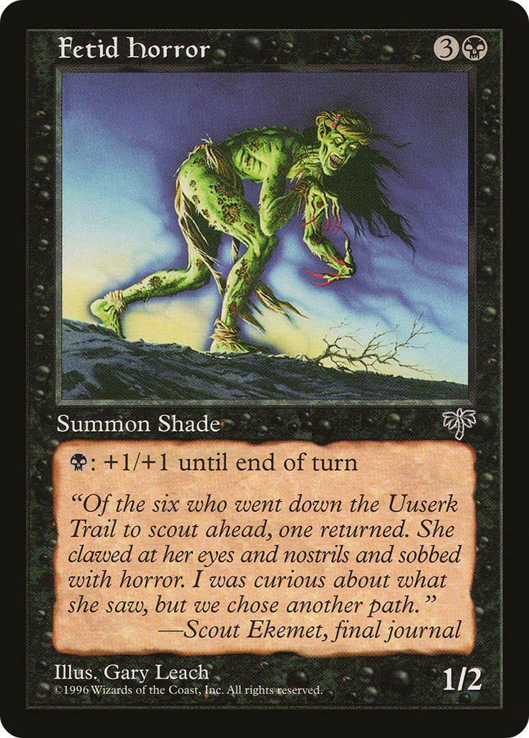Fetid Horror (MIR-123) - Mirage - Premium MTG Single from Wizards of the Coast - Just $0.08! Shop now at Game Crave Tournament Store