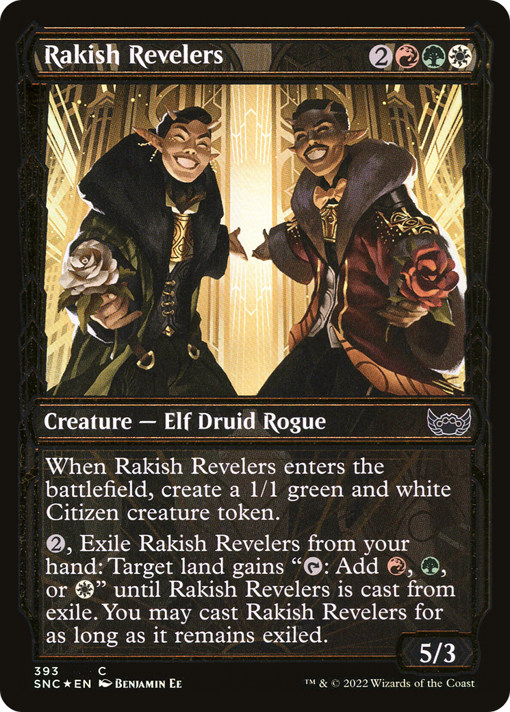 Rakish Revelers (SNC-393) - Streets of New Capenna: (Showcase) Foil - Premium MTG Single from Wizards of the Coast - Just $0.25! Shop now at Game Crave Tournament Store