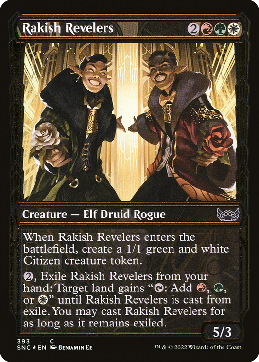 Rakish Revelers (SNC-393) - Streets of New Capenna: (Showcase) Foil - Premium MTG Single from Wizards of the Coast - Just $0.25! Shop now at Game Crave Tournament Store