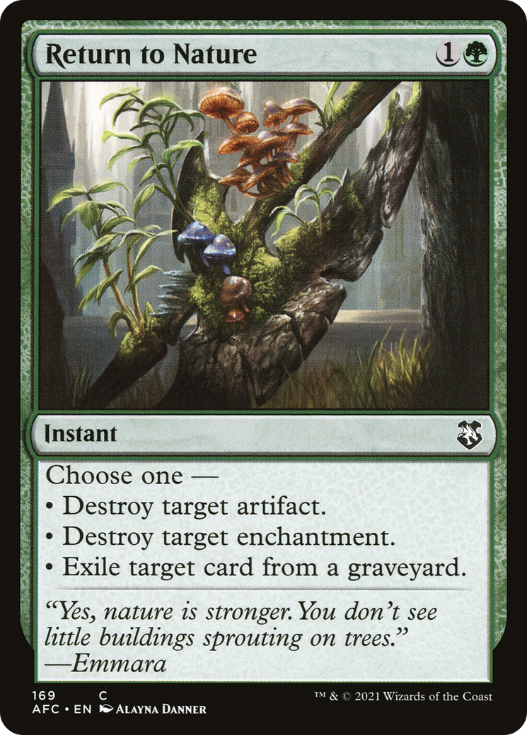 Return to Nature (AFC-169) - Forgotten Realms Commander - Premium MTG Single from Wizards of the Coast - Just $0.08! Shop now at Game Crave Tournament Store