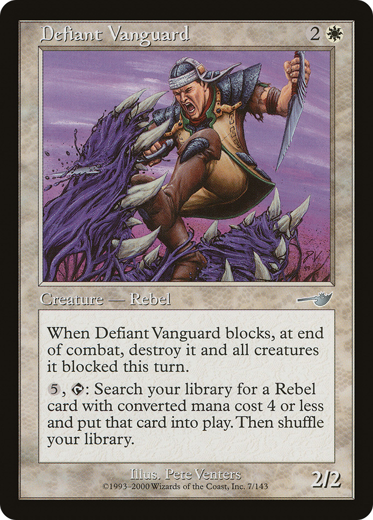 Defiant Vanguard (NEM-007) - Nemesis Foil - Premium MTG Single from Wizards of the Coast - Just $1.60! Shop now at Game Crave Tournament Store