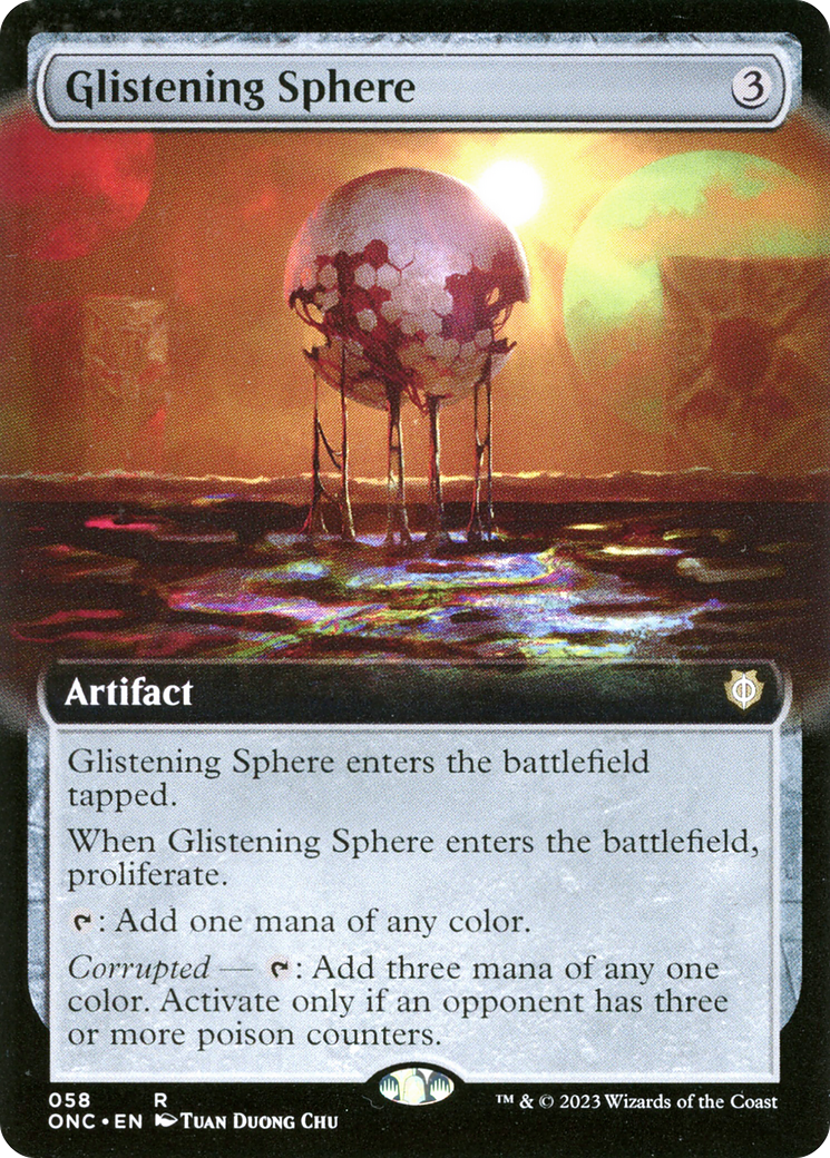 Glistening Sphere (ONC-058) - Phyrexia: All Will Be One Commander: (Extended Art) - Premium MTG Single from Wizards of the Coast - Just $1.80! Shop now at Game Crave Tournament Store
