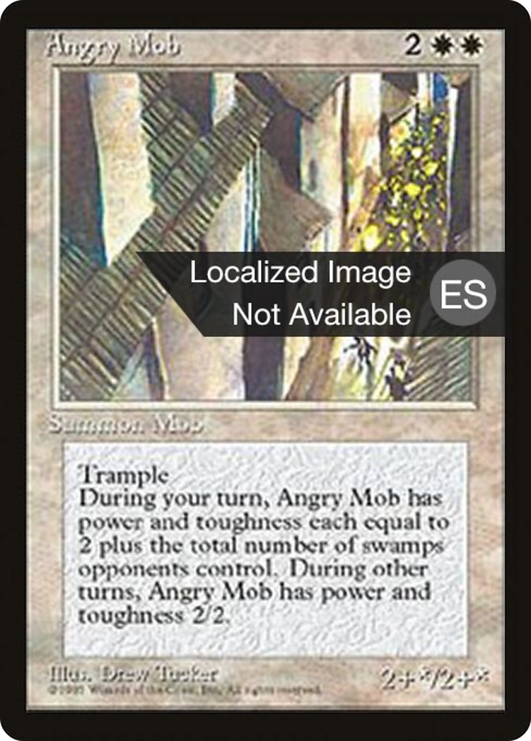 Angry Mob (4BB-003) - Fourth Edition Foreign Black Border - Premium MTG Single from Wizards of the Coast - Just $0.64! Shop now at Game Crave Tournament Store