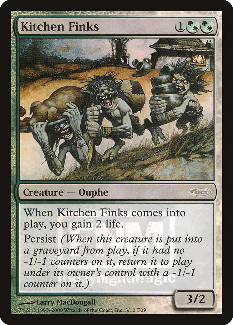 Kitchen Finks (F09-003) - Friday Night Magic 2009 Foil - Premium MTG Single from Wizards of the Coast - Just $1.78! Shop now at Game Crave Tournament Store