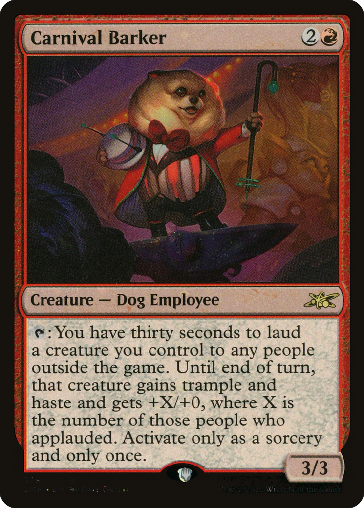 Carnival Barker (UNF-388) - Unfinity Foil - Premium MTG Single from Wizards of the Coast - Just $0.25! Shop now at Game Crave Tournament Store