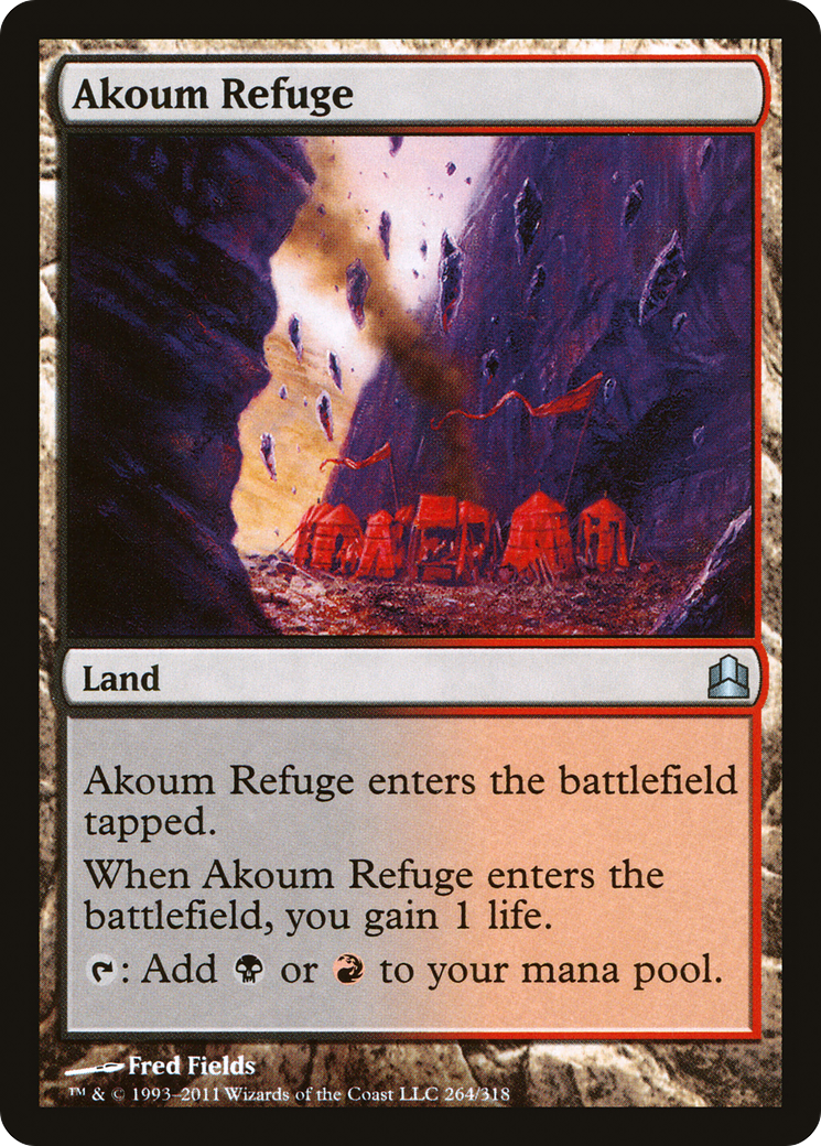 Akoum Refuge (CMD-264) - Commander 2011 - Premium MTG Single from Wizards of the Coast - Just $0.28! Shop now at Game Crave Tournament Store