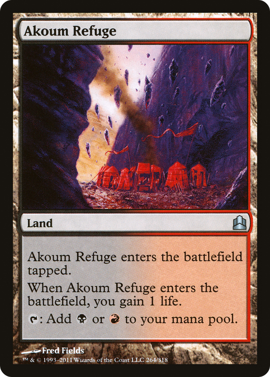 Akoum Refuge (CMD-264) - Commander 2011 - Premium MTG Single from Wizards of the Coast - Just $0.28! Shop now at Game Crave Tournament Store