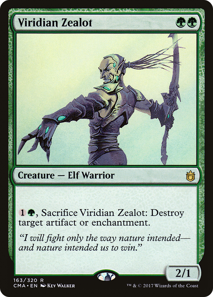 Viridian Zealot (CMA-163) - Commander Anthology - Premium MTG Single from Wizards of the Coast - Just $0.26! Shop now at Game Crave Tournament Store