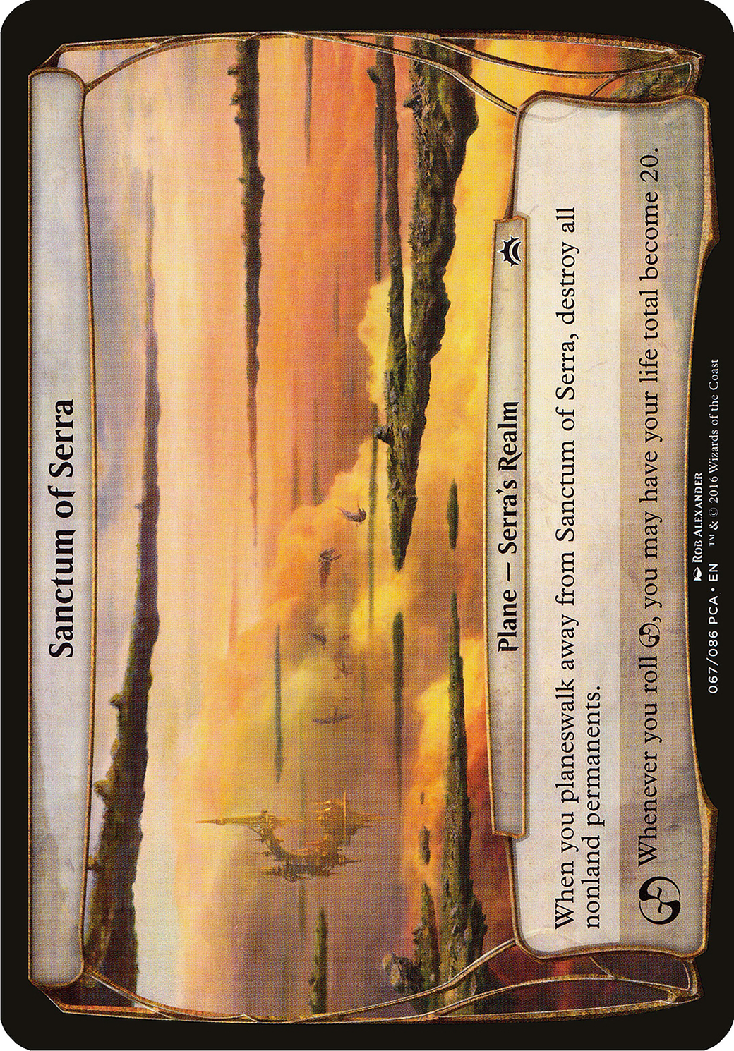 Sanctum of Serra (OPCA-067) - Planechase Anthology Planes - Premium MTG Single from Wizards of the Coast - Just $3.33! Shop now at Game Crave Tournament Store