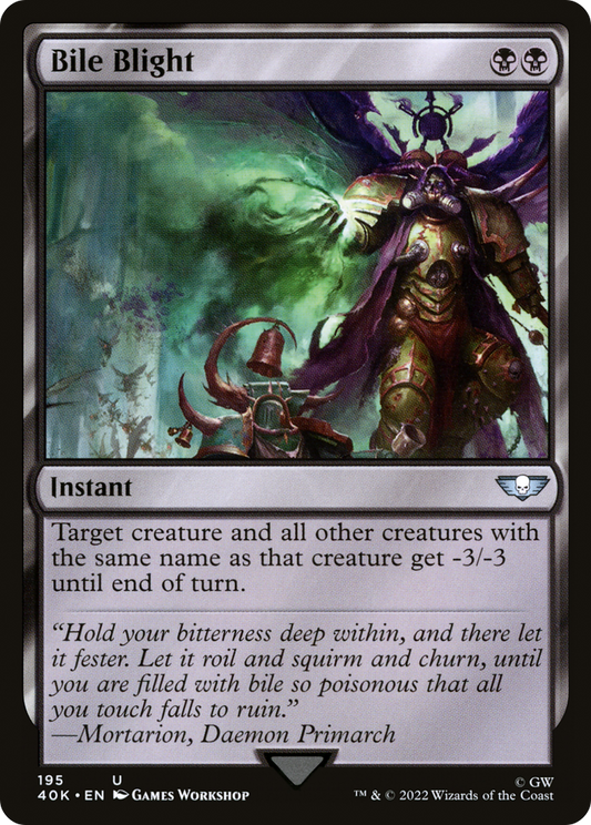 Bile Blight (40K-195) - Warhammer 40,000 Commander - Premium MTG Single from Wizards of the Coast - Just $0.25! Shop now at Game Crave Tournament Store