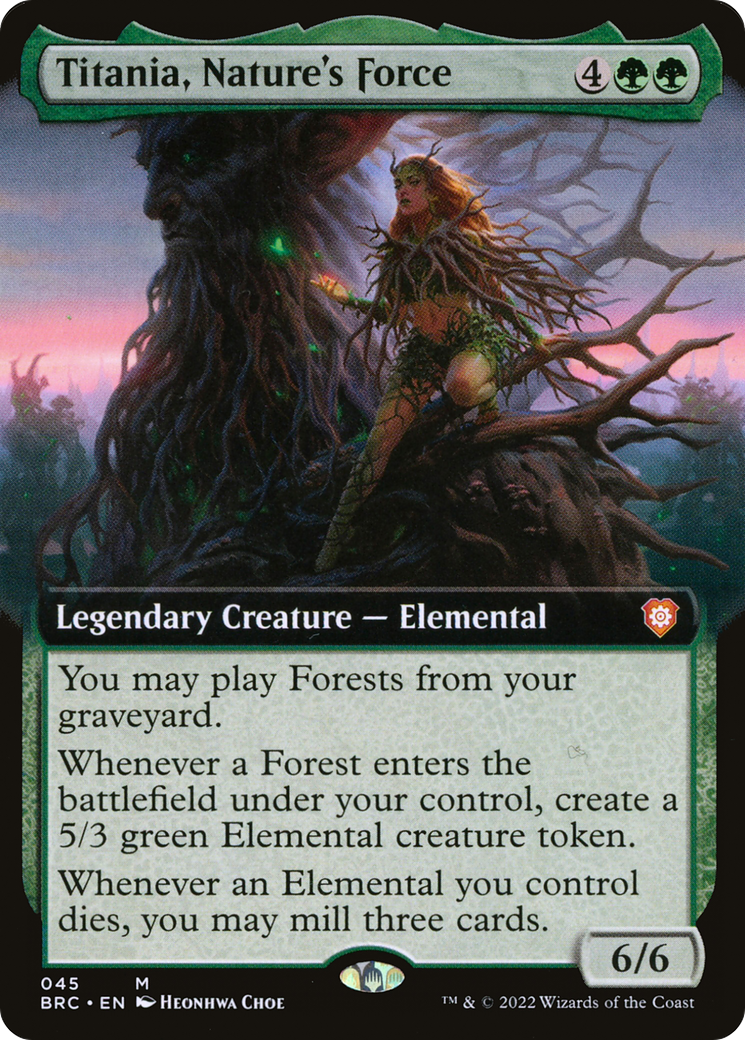 Titania, Nature's Force (BRC-045) - The Brothers' War Commander: (Extended Art) - Premium MTG Single from Wizards of the Coast - Just $0.39! Shop now at Game Crave Tournament Store