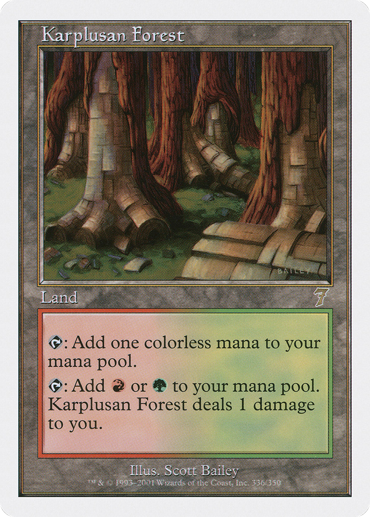 Karplusan Forest (7ED-336) - Seventh Edition - Premium MTG Single from Wizards of the Coast - Just $1.26! Shop now at Game Crave Tournament Store
