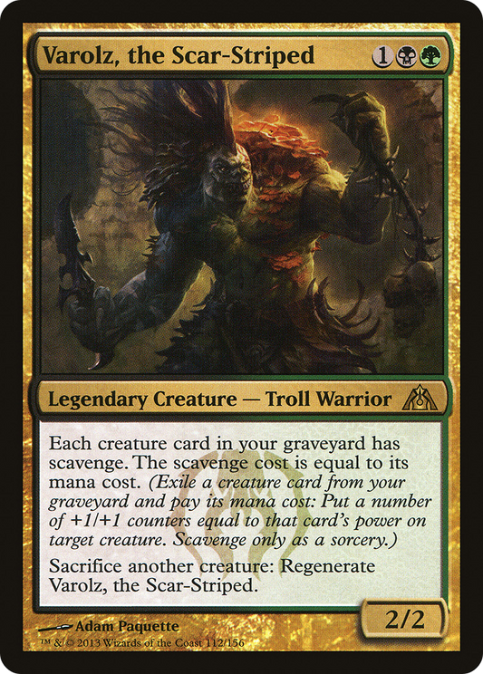 Varolz, the Scar-Striped (DGM-112) - Dragon's Maze - Premium MTG Single from Wizards of the Coast - Just $0.11! Shop now at Game Crave Tournament Store
