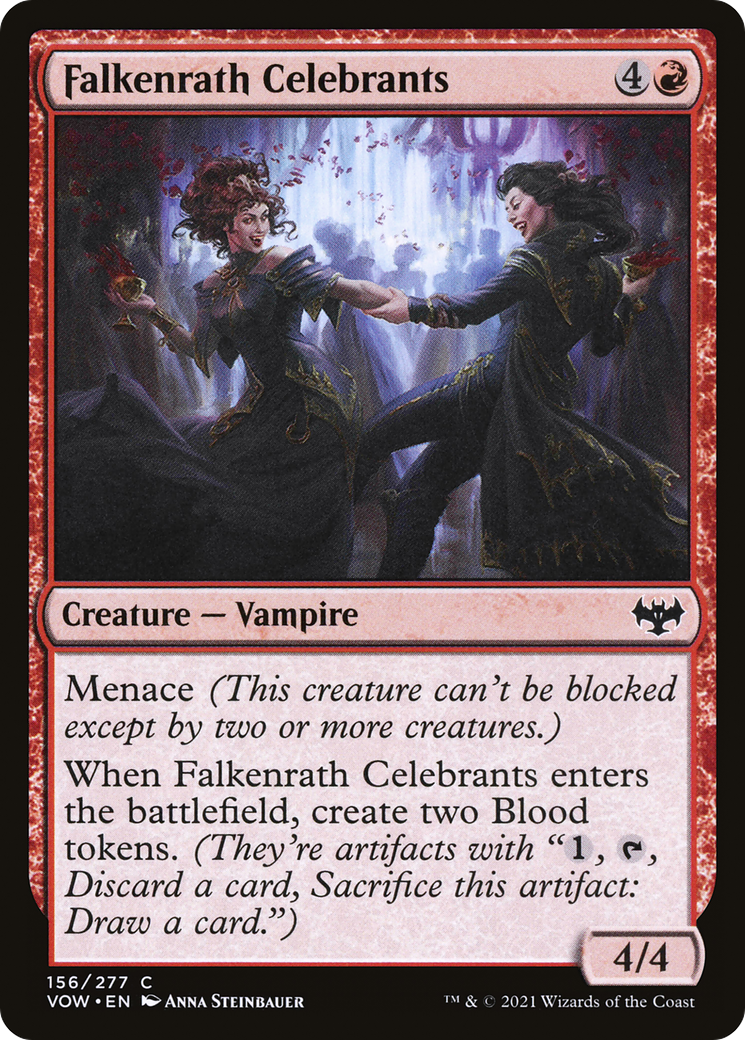 Falkenrath Celebrants (VOW-156) - Innistrad: Crimson Vow - Premium MTG Single from Wizards of the Coast - Just $0.08! Shop now at Game Crave Tournament Store
