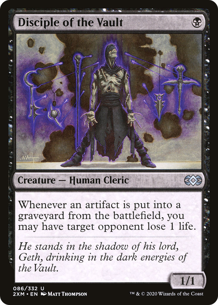 Disciple of the Vault (2XM-086) - Double Masters Foil - Premium MTG Single from Wizards of the Coast - Just $0.66! Shop now at Game Crave Tournament Store