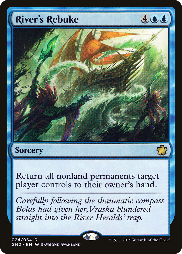 River's Rebuke (GN2-024) - Game Night 2019 - Premium MTG Single from Wizards of the Coast - Just $0.83! Shop now at Game Crave Tournament Store