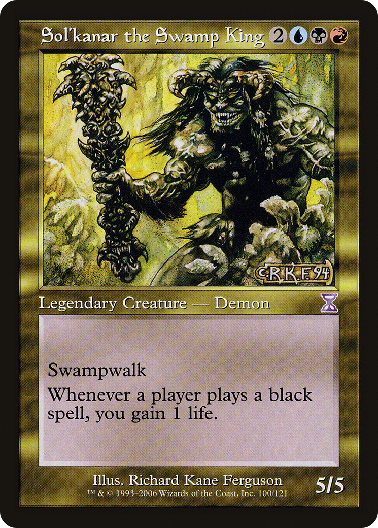 Sol'kanar the Swamp King (TSB-100) - Time Spiral Timeshifted Foil - Premium MTG Single from Wizards of the Coast - Just $2.66! Shop now at Game Crave Tournament Store