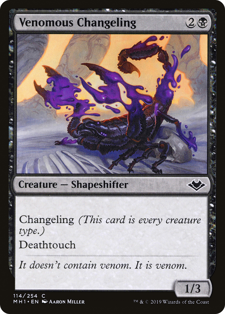 Venomous Changeling (MH1-114) - Modern Horizons - Premium MTG Single from Wizards of the Coast - Just $0.08! Shop now at Game Crave Tournament Store