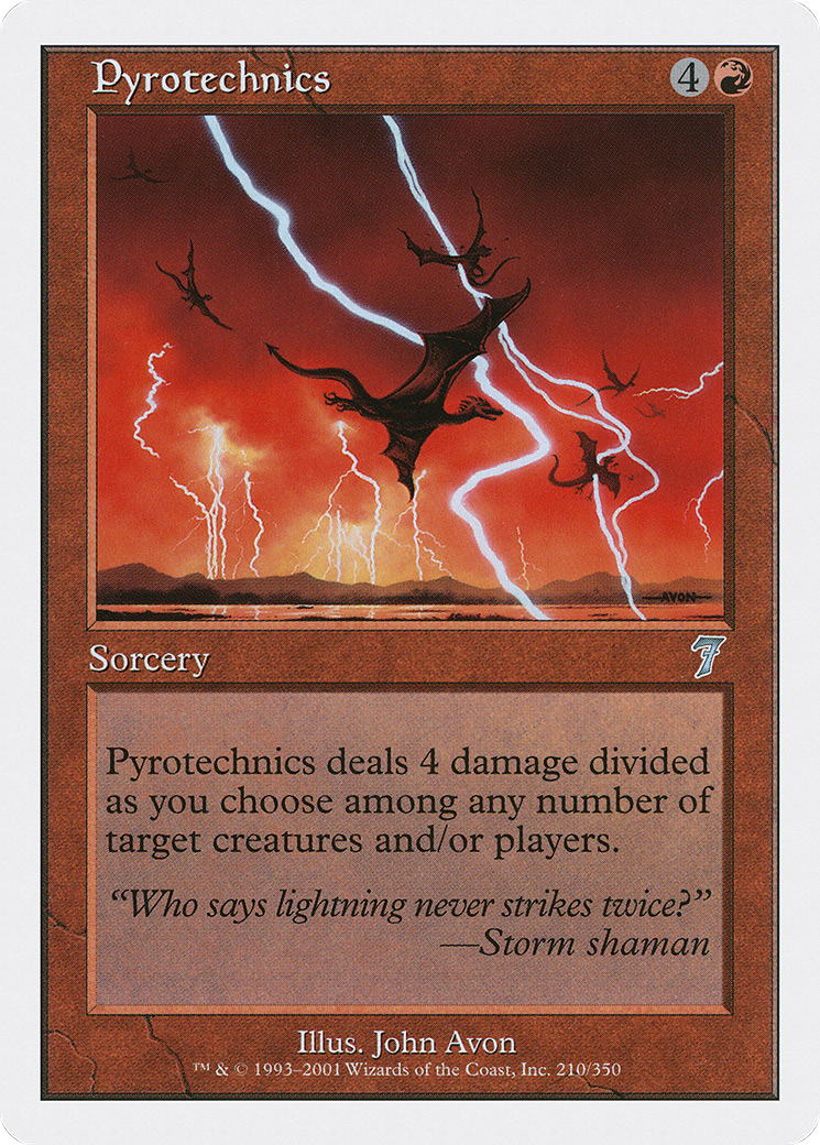 Pyrotechnics (7ED-210) - Seventh Edition - Premium MTG Single from Wizards of the Coast - Just $0.08! Shop now at Game Crave Tournament Store