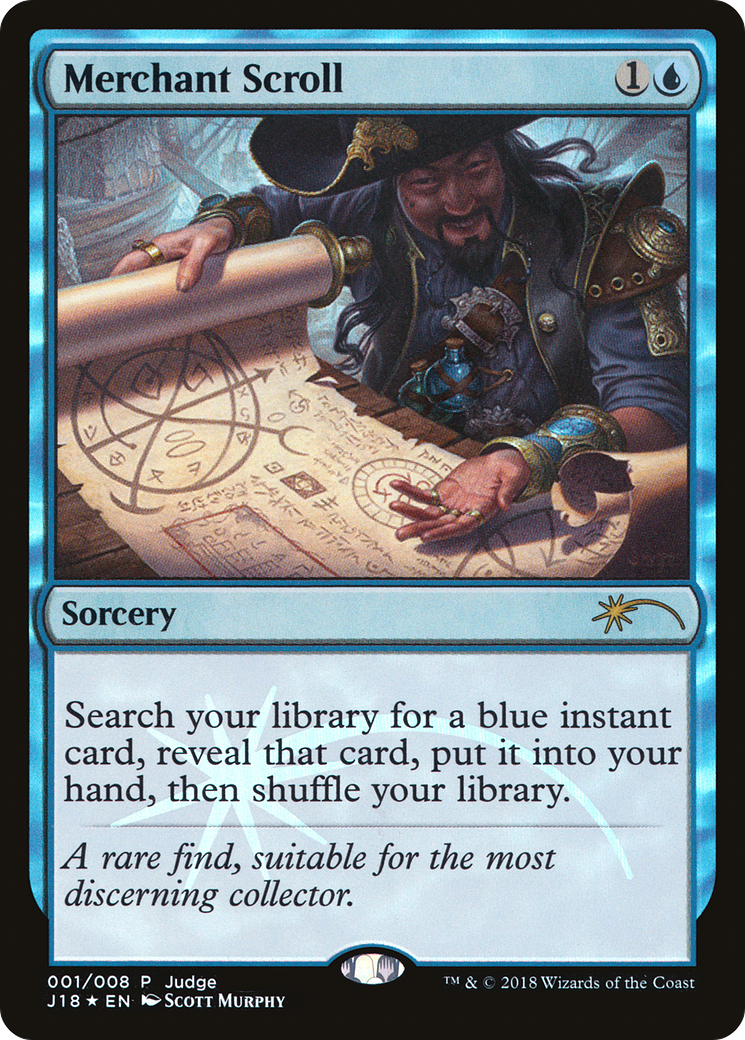 Merchant Scroll (J18-001) - Judge Gift Cards 2018 Foil - Premium MTG Single from Wizards of the Coast - Just $9.40! Shop now at Game Crave Tournament Store