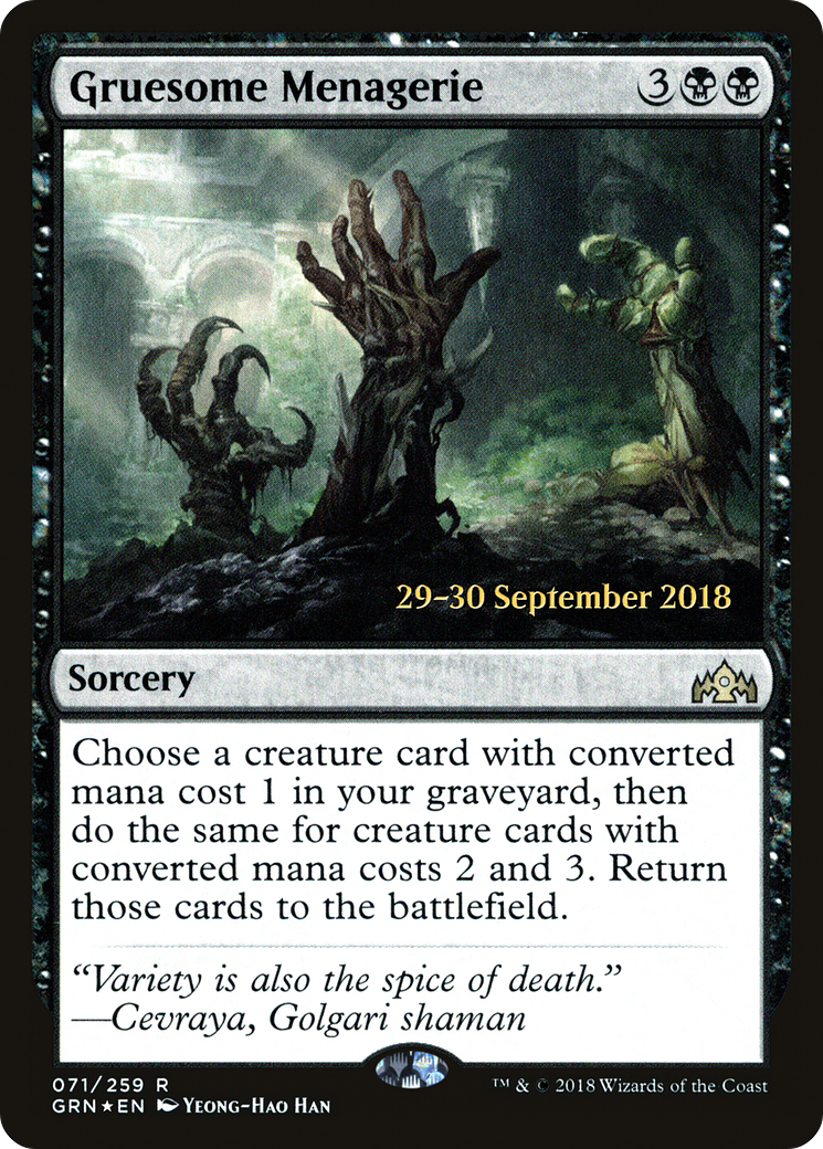 Gruesome Menagerie (PGRN-71S) - Guilds of Ravnica Promos Foil - Premium MTG Single from Wizards of the Coast - Just $0.10! Shop now at Game Crave Tournament Store