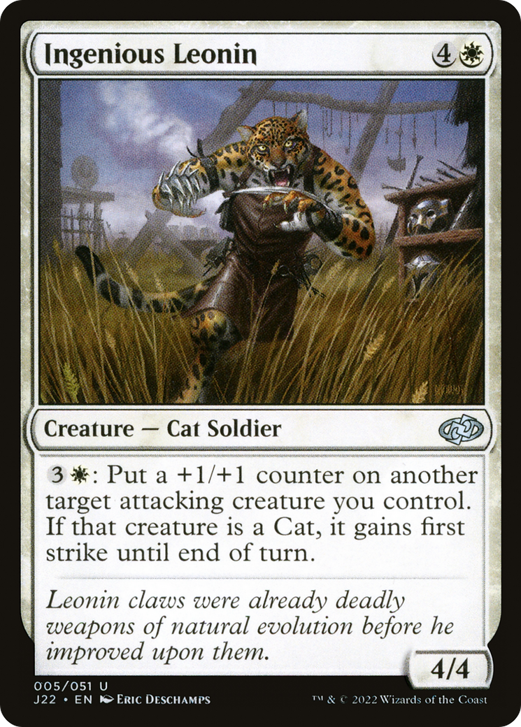 Ingenious Leonin (J22-005) - Jumpstart 2022 - Premium MTG Single from Wizards of the Coast - Just $0.08! Shop now at Game Crave Tournament Store