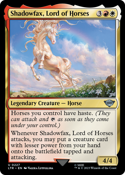 Shadowfax, Lord of Horses (LTR-227) - The Lord of the Rings: Tales of Middle-earth - Premium MTG Single from Wizards of the Coast - Just $0.08! Shop now at Game Crave Tournament Store