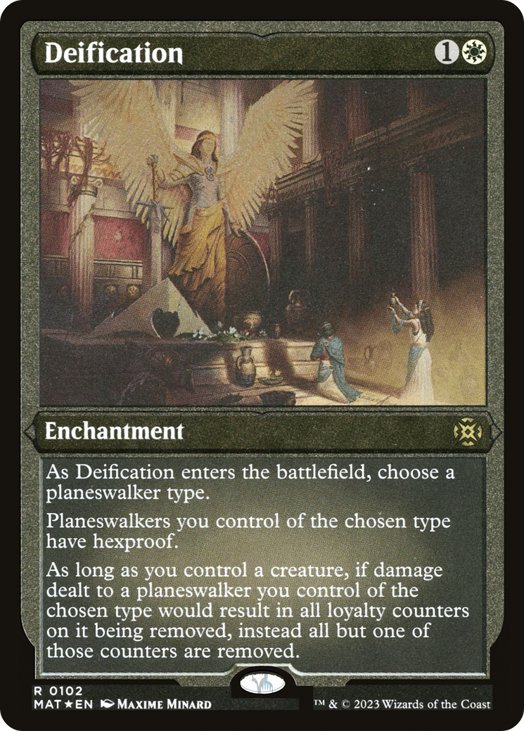 Deification (MAT-102) - March of the Machine: The Aftermath Etched Foil - Premium MTG Single from Wizards of the Coast - Just $0.08! Shop now at Game Crave Tournament Store