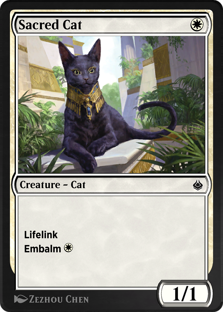 Sacred Cat (AKR-034) - Amonkhet Remastered - Premium MTG Single from Wizards of the Coast - Just $0! Shop now at Game Crave Tournament Store