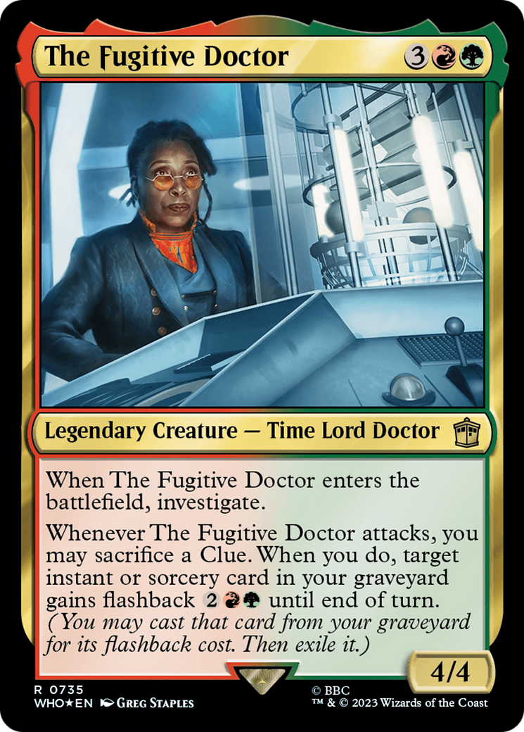 The Fugitive Doctor (WHO-735) - Doctor Who Foil - Premium MTG Single from Wizards of the Coast - Just $0.19! Shop now at Game Crave Tournament Store