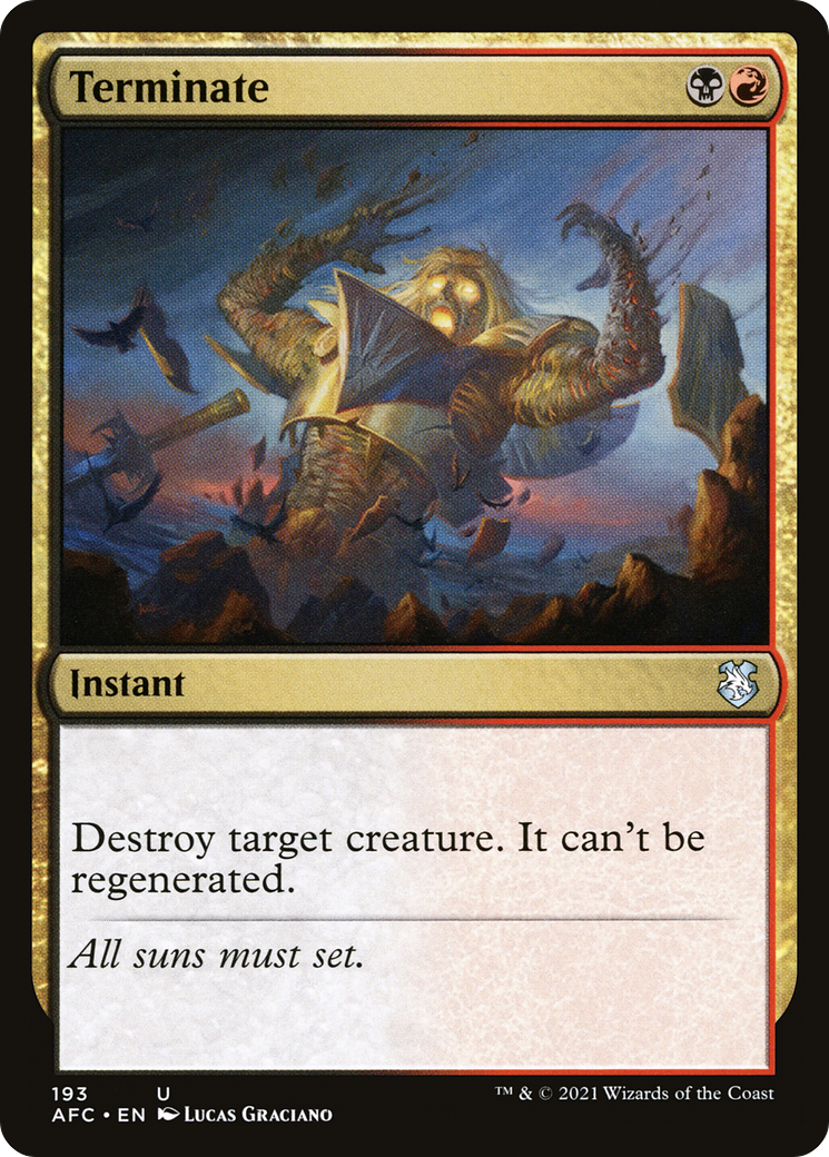 Terminate (AFC-193) - Forgotten Realms Commander - Premium MTG Single from Wizards of the Coast - Just $0.10! Shop now at Game Crave Tournament Store