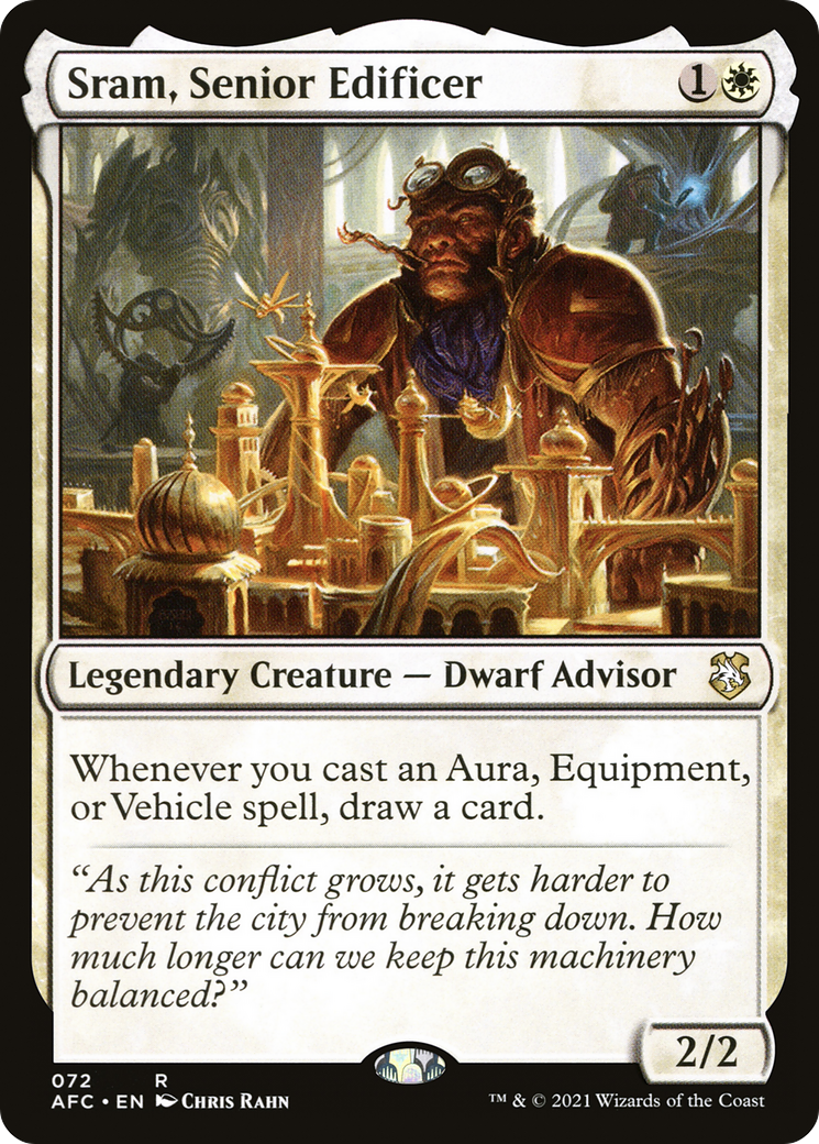 Sram, Senior Edificer (AFC-072) - Forgotten Realms Commander - Premium MTG Single from Wizards of the Coast - Just $0.52! Shop now at Game Crave Tournament Store