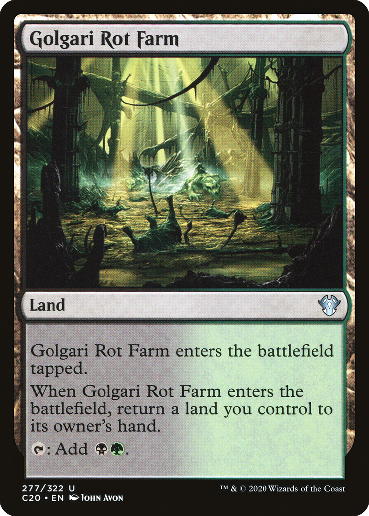 Golgari Rot Farm (C20-277) - Commander 2020 - Premium MTG Single from Wizards of the Coast - Just $0.09! Shop now at Game Crave Tournament Store